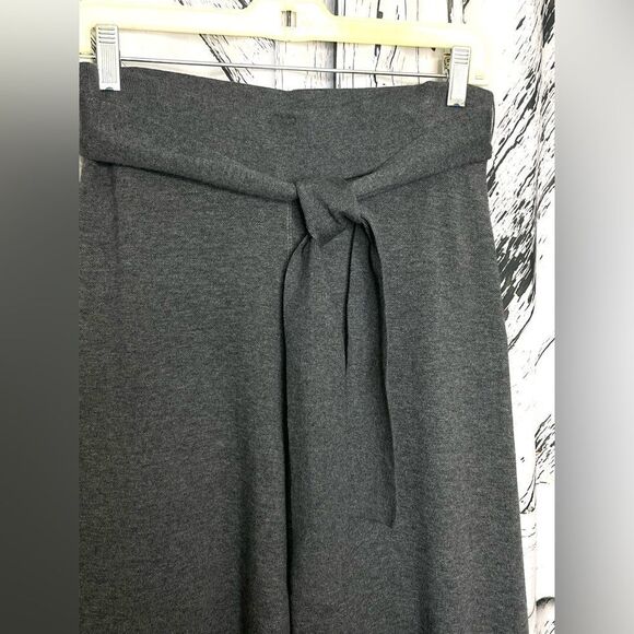 Michael Stars Belted Wide Leg Pants Gray Knit Size S - Picture 4 of 6